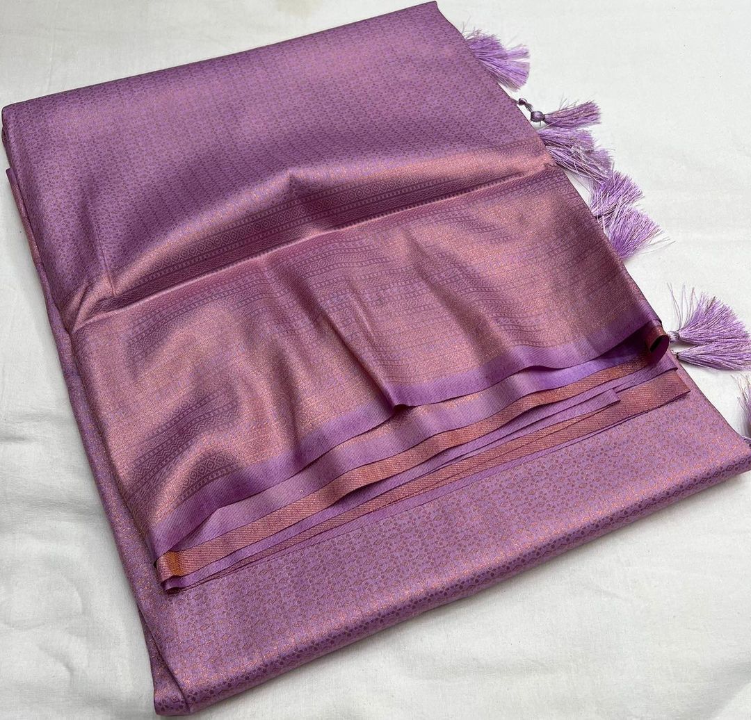 Dark Lilac Soft Silk Saree