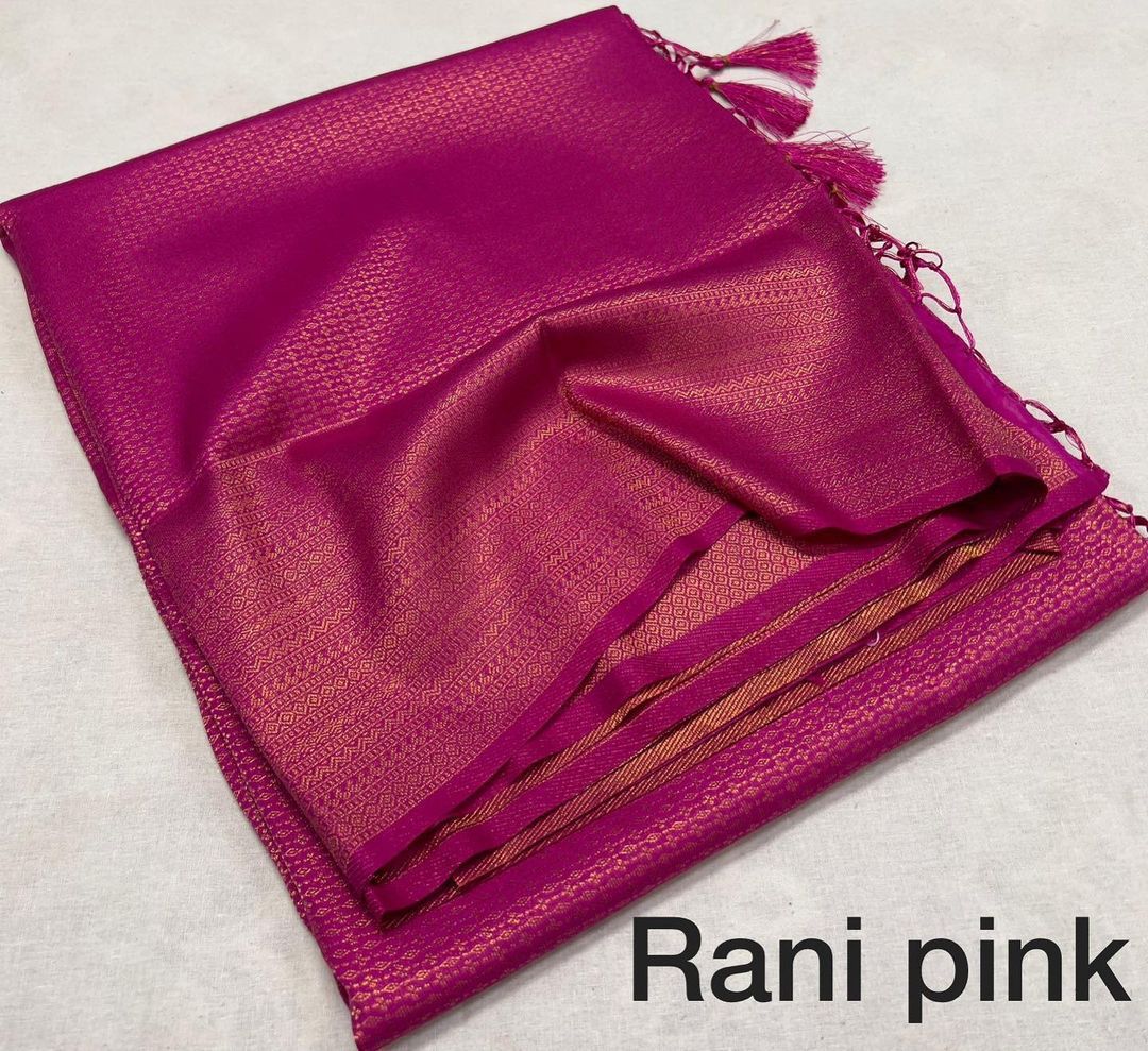 Rani Pink Soft Silk Saree