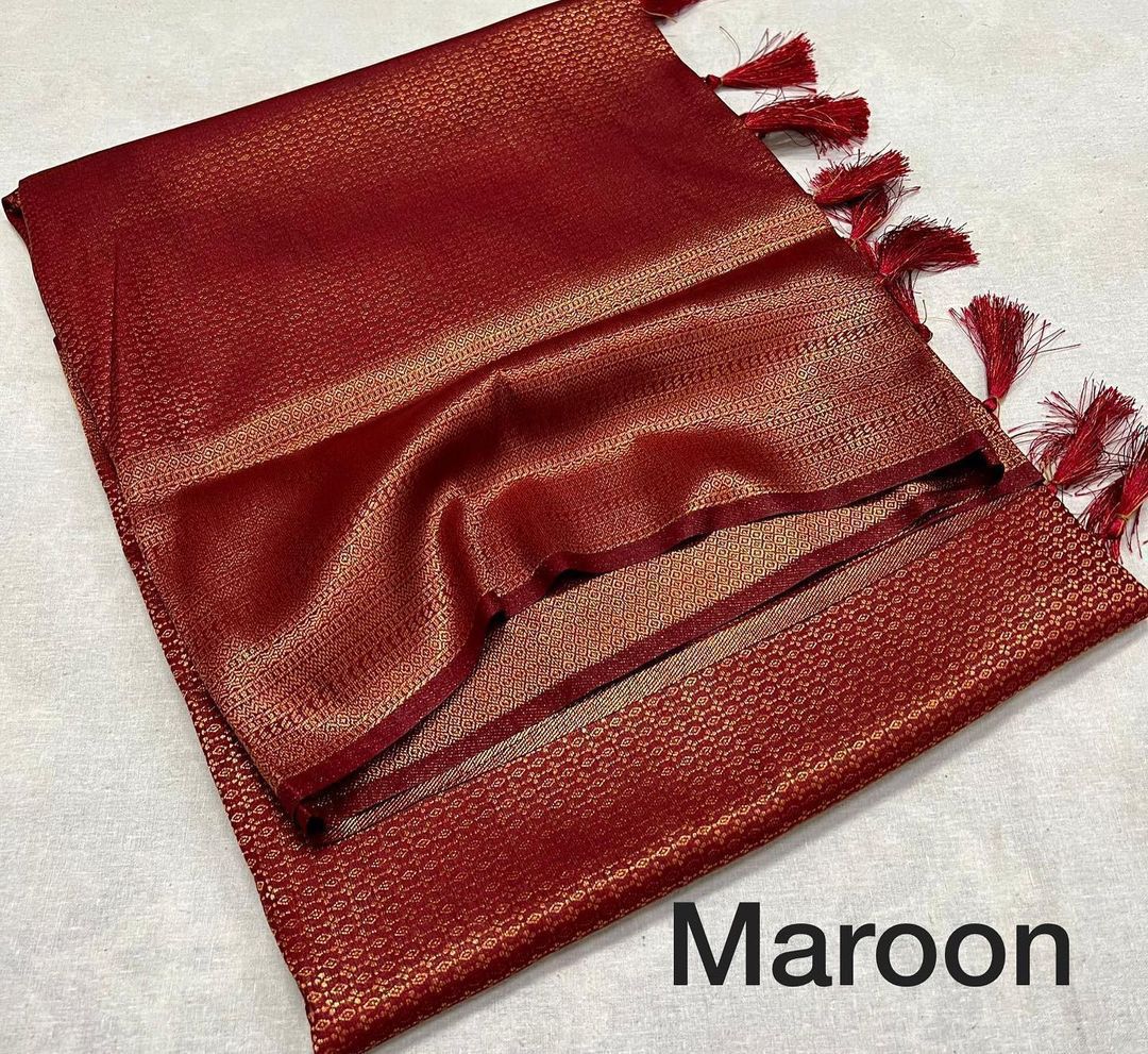 Maroon Soft Silk Saree
